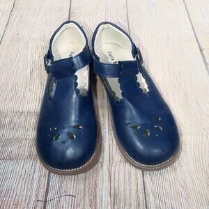 Felix and Flora Blue Leather Cutout Mary Jane Shoes Size 11